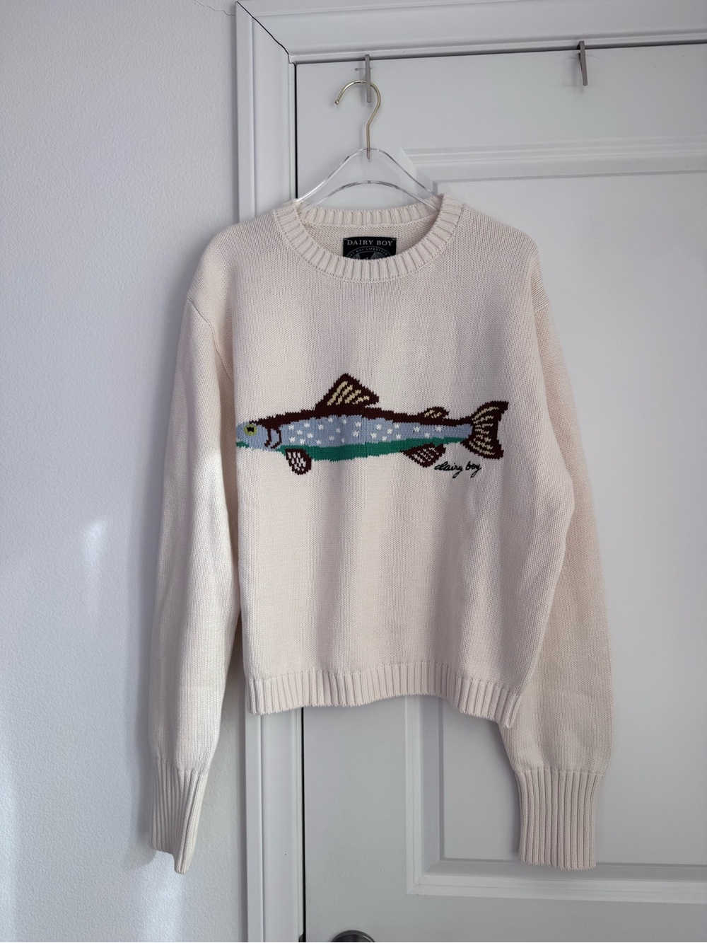NWT Dairy Boy The Fisherman’s Daughter Sweater Oyster Size S